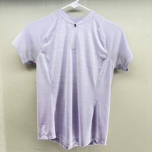Slazenger Polo Shirt Womens XS Purple White Lightweight Golfer Golf Ladies
